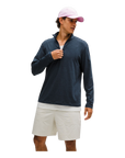 jerseyhalfzip.HeatheredNavy