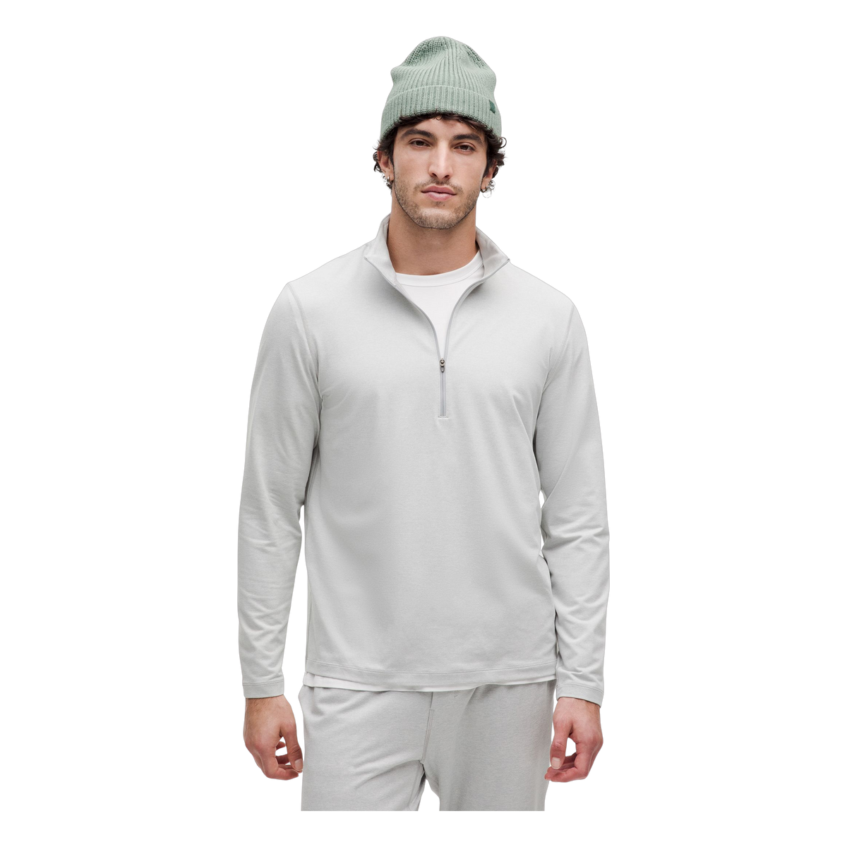 jerseyhalfzip.HeatheredVapor